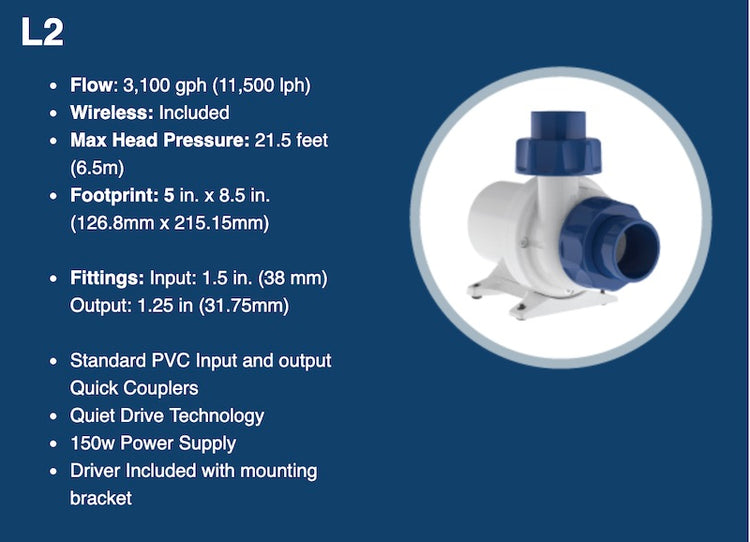 VL2 RETURN PUMP - 3,100 gph (11,500 lph)