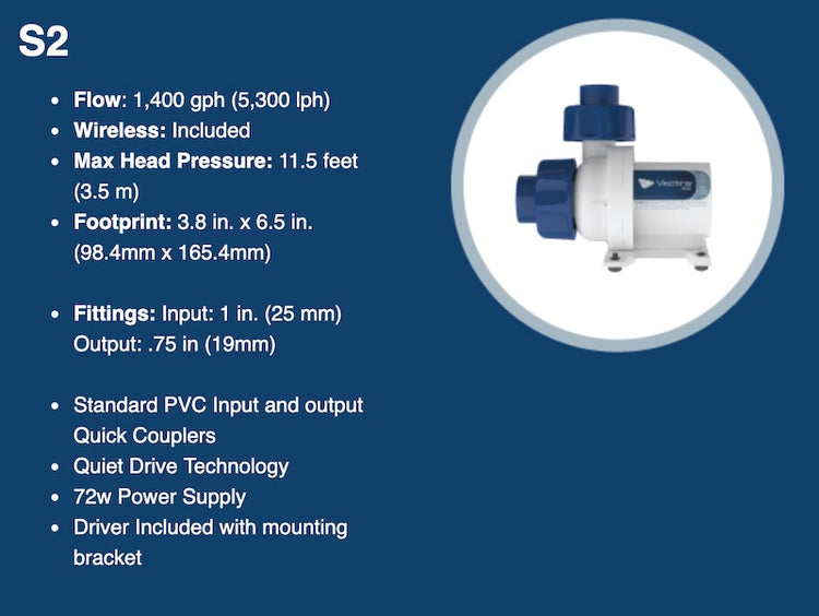 VS2 RETURN PUMP - 1,400 gph (5,300 lph)