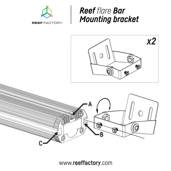 REEF FACTORY Reef Flare Bar Mounting Bracket 2
