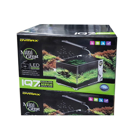 DYMAX IQ7 Mini Acrylic Tank Crystal Clear Aquarium (Crystal White)
