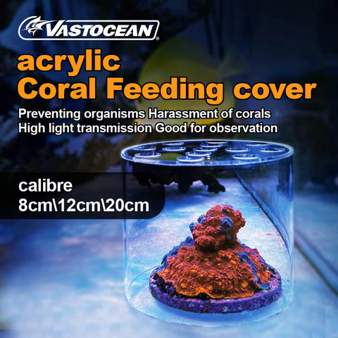 VASTOCEAN Acrylic Coral Feeding Cover M Size